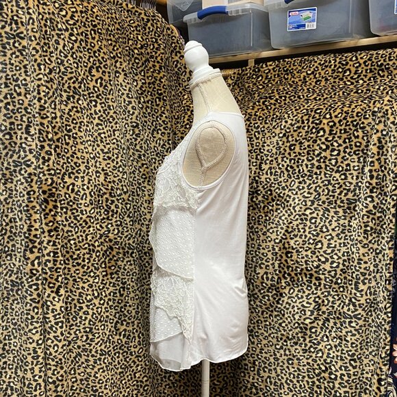 EUC*energé world wear*Sleeveless Asymetrical Ruffles top - Picture 4 of 4